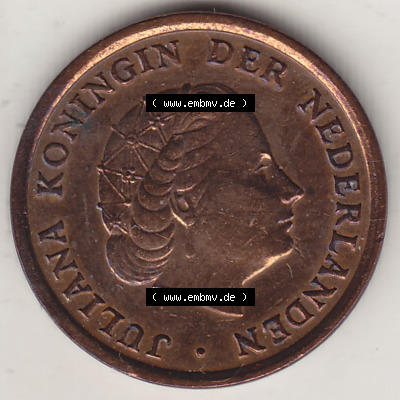 Münzen Niederlande / Netherlands Eurovorläufer, Umlaufmünze vor Euroeinführung 1950-1980, 1 Cent 1962 Königin Juliana, alte... Sammlung