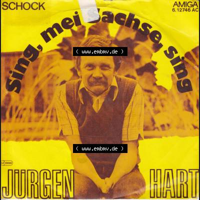 Amiga Schallplatten: Amiga 1979, Jürgen Hart mit Sing, Mei Sachse, Sing und Schock. Vorderseite der Schallplatte aus privater Sammlung, verwalte deine Schallplatten-Sammlung... Sammlung
