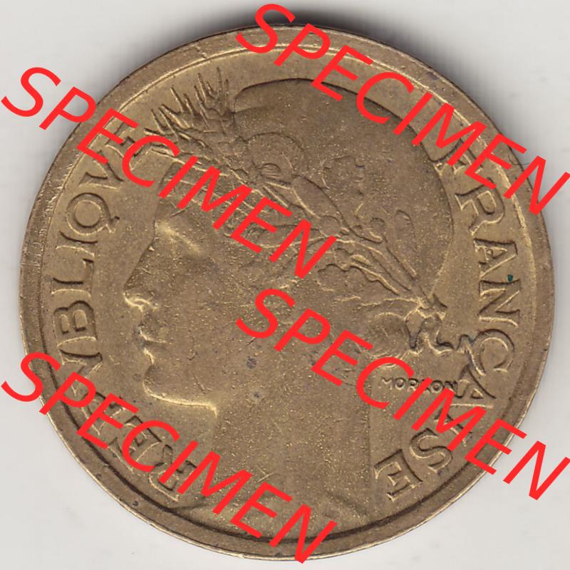 Münzen Frankreich Eurovorläufer, Umlaufmünze vor Euroeinführung 1931-1941, 1 Franken, 1 Franc, 1939-1 LIBERTE EGALITE FRATERNITE. Vorderseite einer Münze... Sammlung