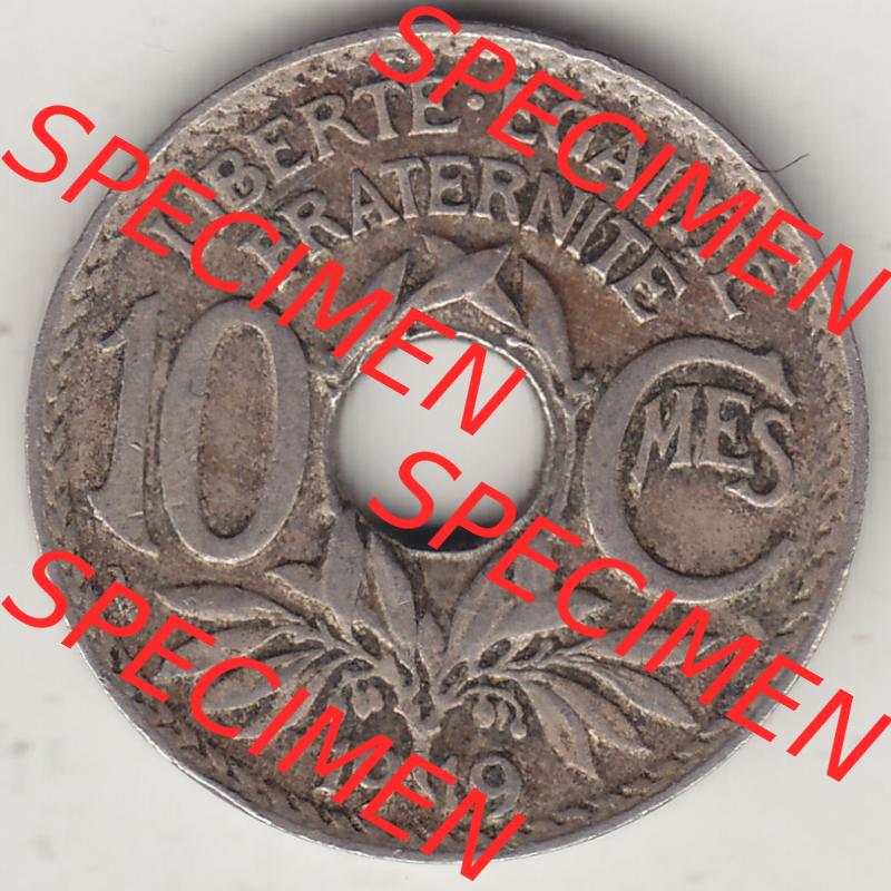 Münzen Frankreich Eurovorläufer, Umlaufmünze vor Euroeinführung 1917-1938, 10 Centimes, 10 CMES EGALITÉ FRATERNITÉ LIBERTÉ 1919-1. Rückseite... Sammlung