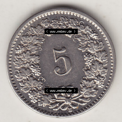 Münzen Schweiz Eurovorläufer, Umlaufmünze 1879-1980, 5 Rappen 1938 Helvetica (2) Sammlung