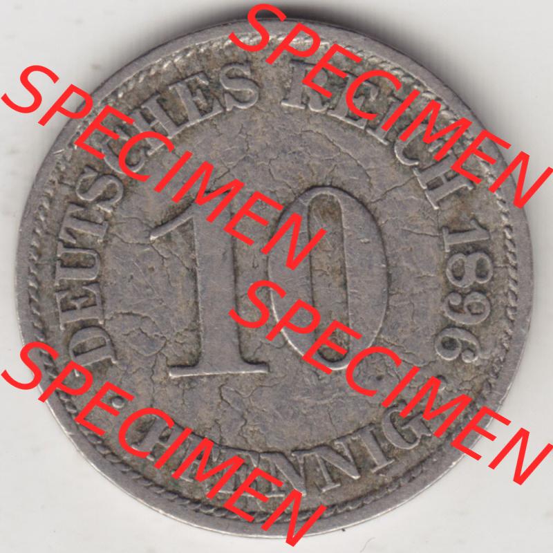 Münzen Deutschland 1871-1918 Kaiserreich 1890-1916, 10 Pfennig A, 1896 (1) Sammlung