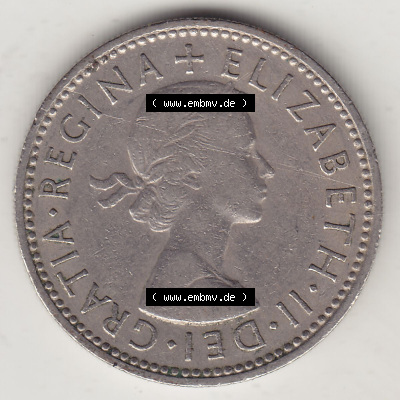Münzen Großbritannien Eurovorläufer, Umlaufmünze vor Euroeinführung 1954-1970, 1 Schilling - Shilling, 1957 (Stück 2) Wappen... Sammlung
