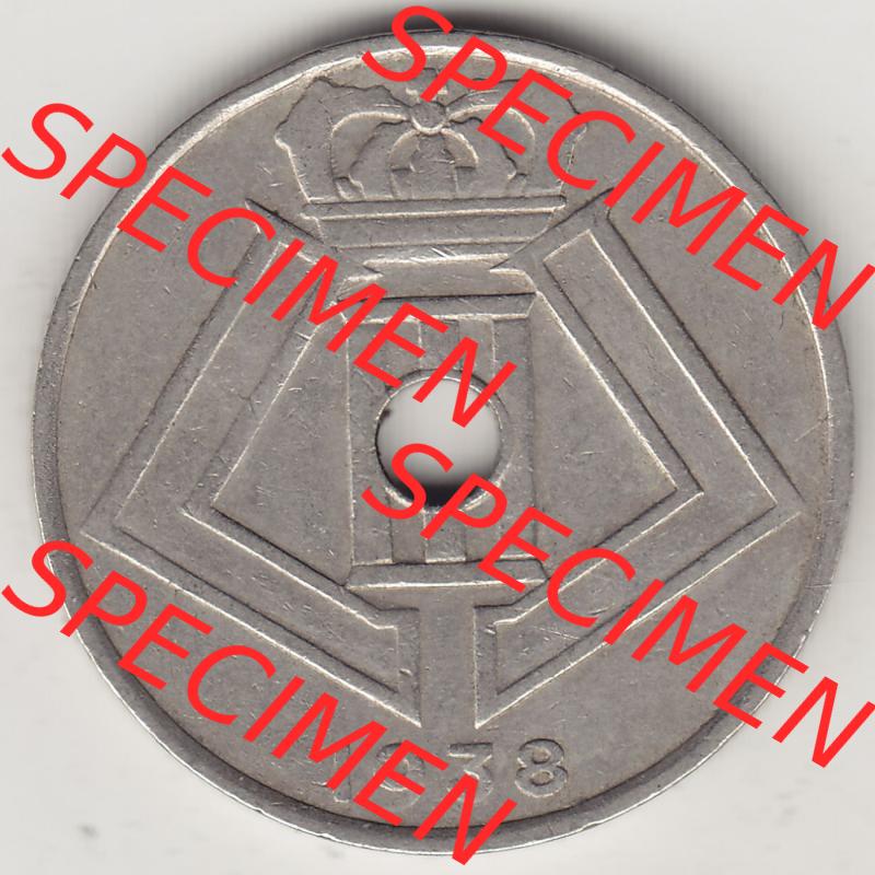 Alte Münzen KMS Belgien, Kursmünzensatz - Zusammenstellung 1938-1940, mit Münze 1938-1939, 25 C, Centime, BELGIQUE - BELGIE 1938-1. Rückseite der... Sammlung