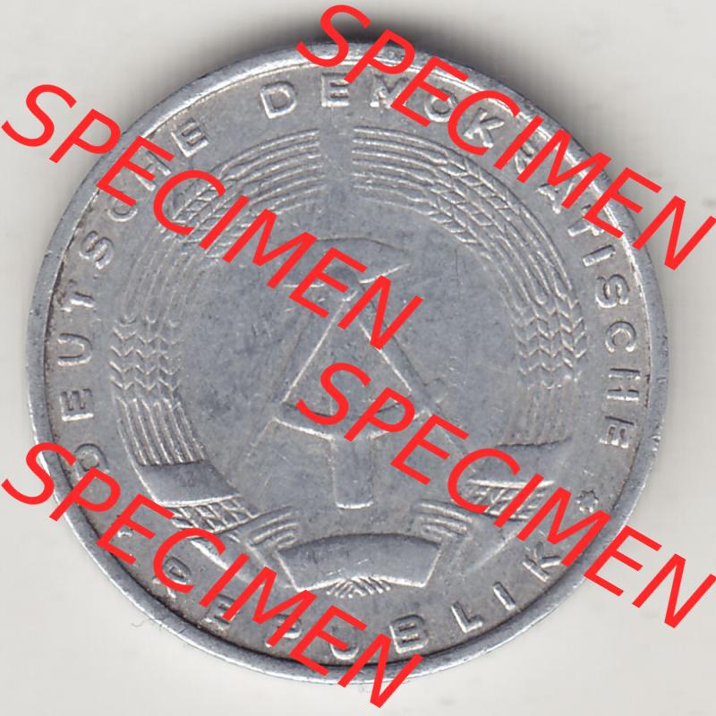 Münzen Deutschland DDR 1968-1990, A 5 Pfennig 1968-1. Vorderseite einer Münze aus der ehemaligen DDR in Europa als Digitales Bild / Bildmaterial zum Herunterladen für Sammler... Sammlung