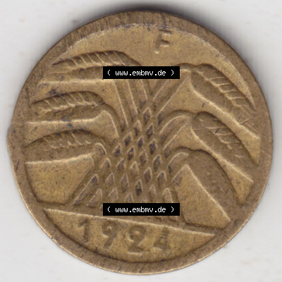 Münzen Deutschland 1918-1932 Weimarer Republik 1924-1936, 5 Reichspfennig F, 1924 I (2) Sammlung