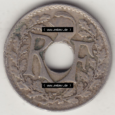 Vorderseite einer 10 Cmes / Centimes / Cent Münze aus Frankreich Sammlung
