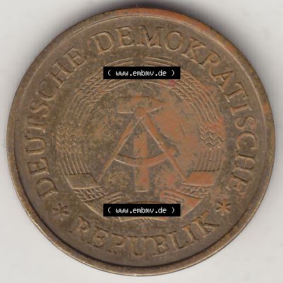 Münzen Deutschland DDR 1969-1990, 20 Pfennig 1969-1, DDR-Telefonmünze. Vorderseite einer 20 Pfennig Münze / Umlaufmünze in der DDR auch als Telefonmünze... Sammlung