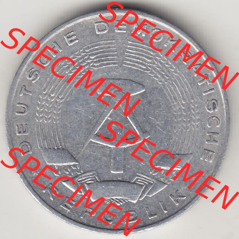 Münzen Deutschland DDR 1956-1963, A 1 Deutsche Mark 1962-3. Vorderseite einer 1 Mark Münze / Umlaufmünze aus Deutschland der ehemaligen DDR in Europa als Digitales Bild... Sammlung