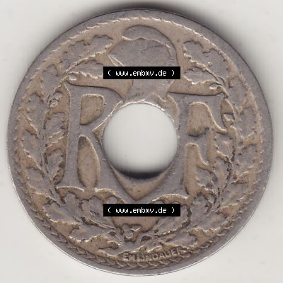 Münzen Frankreich Eurovorläufer, Umlaufmünze vor Euroeinführung 1917-1938, 10 Centimes - Cmes 1925. Vorderseite einer Münze aus Europa als Digitales Bild /... Sammlung