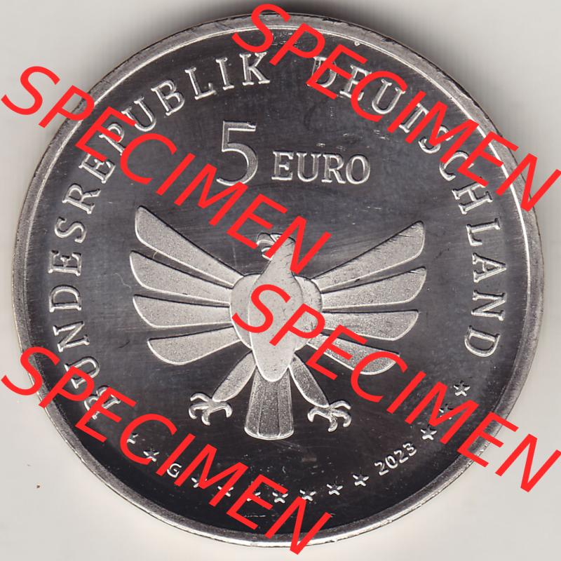 Münzen Deutschland 2023, 5 Euro-Sondermünzen, Sammlermünze aus der Serie „Wunderwelt der Insekten“-Insektenreich 2023-2023, 5 Euro G Schwalbenschwanz... Sammlung