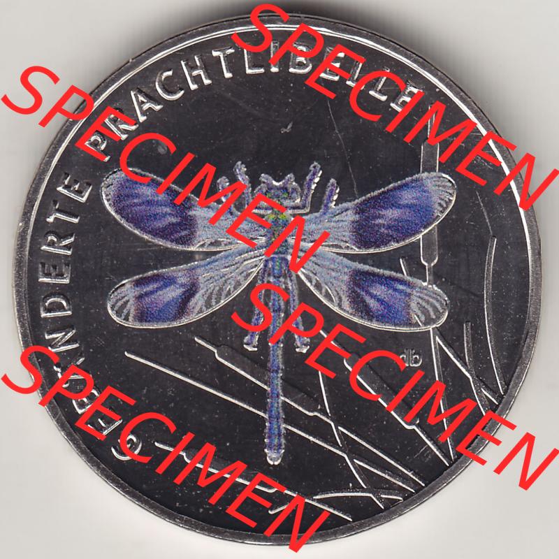 Münzen Deutschland 2023, 5 Euro-Sondermünzen, Sammlermünze aus der Serie „Wunderwelt der Insekten“-Insektenreich 2023-2023, 5 Euro J Gebänderte... Sammlung