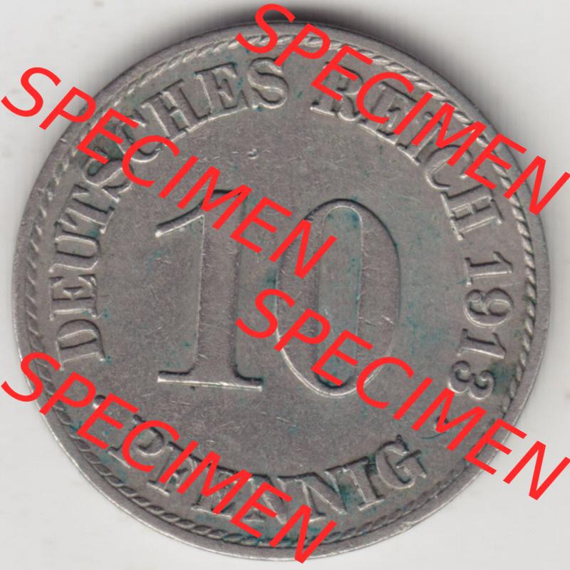 Münzen Deutschland 1871-1918 Kaiserreich 1890-1916, 10 Pfennig A, 1913 I. (1) Sammlung