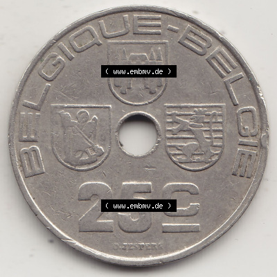 Alte Münzen KMS Belgien, Kursmünzensatz - Zusammenstellung 1938-1940, mit Münze 1938-1939, 25 C, Centime, BELGIQUE - BELGIE... Sammlung