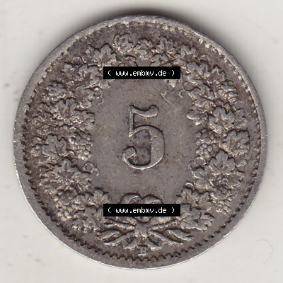 Münzen Schweiz Eurovorläufer, Umlaufmünze 1879-1980, 5 Rappen 1946 Helvetica (2) Sammlung