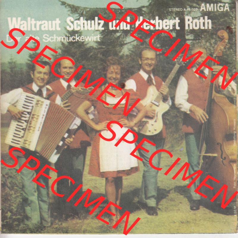 Amiga Schallplatten: Amiga 1974, Amiga Quartett, Waltraut Schulz und Herbert Roth, Im Thüringer Land. Rückseite der Schallplatte aus privater Sammlung, verwalte... Sammlung