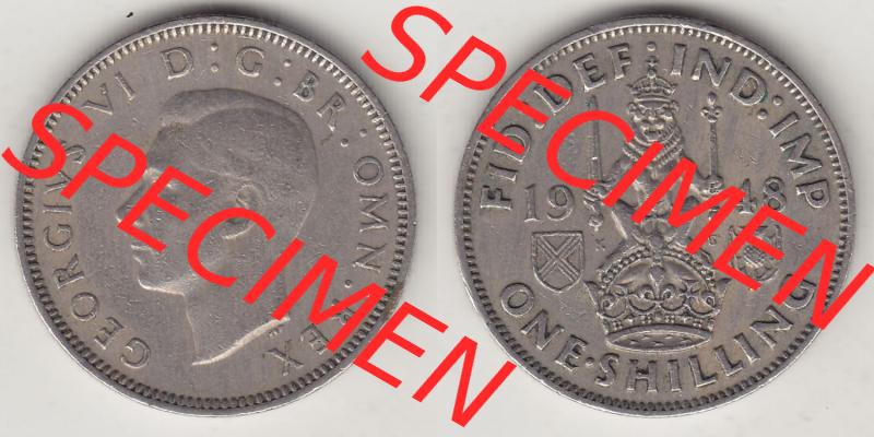 Münzen Großbritannien Eurovorläufer, Umlaufmünze vor Euroeinführung 1947-1948, 2 Schilling - One Shillings 1948-1 Sitzender Löwe auf Krone. Vorderseite... Sammlung