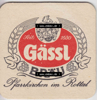 Bierdeckel 1979 Gässl-Bräu Pfarrkirchen im Rottal Fest Termine (1) Sammlung