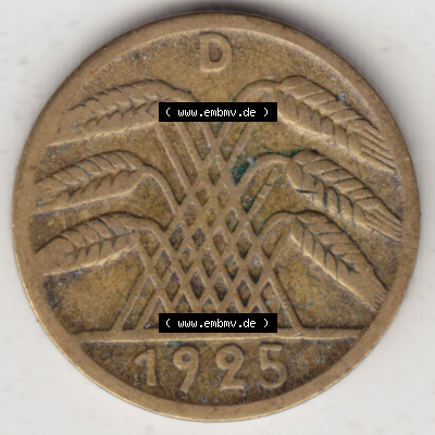 Münzen Deutschland 1918-1932 Weimarer Republik 1924-1936, 5 Reichspfennig D, 1925 (2) Sammlung