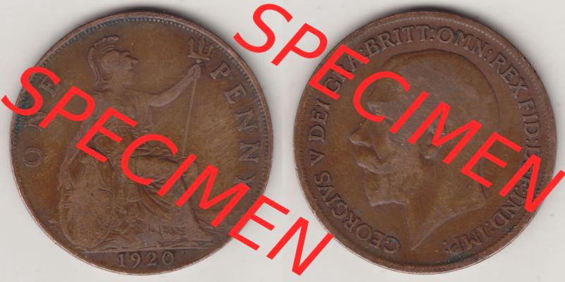Münzen Großbritannien Eurovorläufer, Umlaufmünze vor Euroeinführung 1911-1926, 1 One Penny 1920 (3) Sammlung