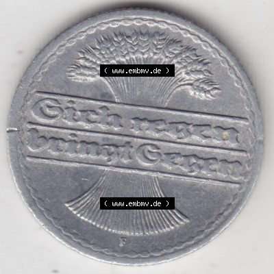 Münzen Deutschland 1918-1932 Weimarer Republik 1919-1922, 50 Pfennig F, 1921 (2) Sammlung