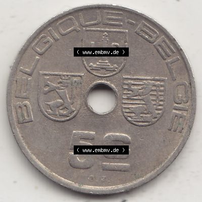 Alte Münzen KMS Belgien, Kursmünzensatz - Zusammenstellung 1938-1940, mit Münze 1938-1938, 5 C, Centime, BELGIQUE - BELGIE 1938-1. Vorderseite der belgischen... Sammlung