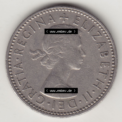 Münzen Großbritannien Eurovorläufer, Umlaufmünze vor Euroeinführung 1954-1970, 1 Schilling - Shilling, 1957 (Stück 2) Wappen... Sammlung
