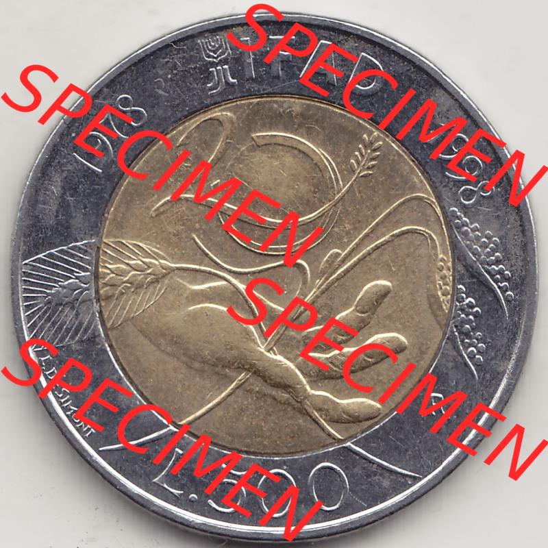 Münzen Italien / Italia Eurovorläufer, Gedenkmünze vor Euroeinführung 1998-1998, 500 Lire, 20 Jahre Internationaler Fonds für die landwirtschaftliche Entwicklung... Sammlung