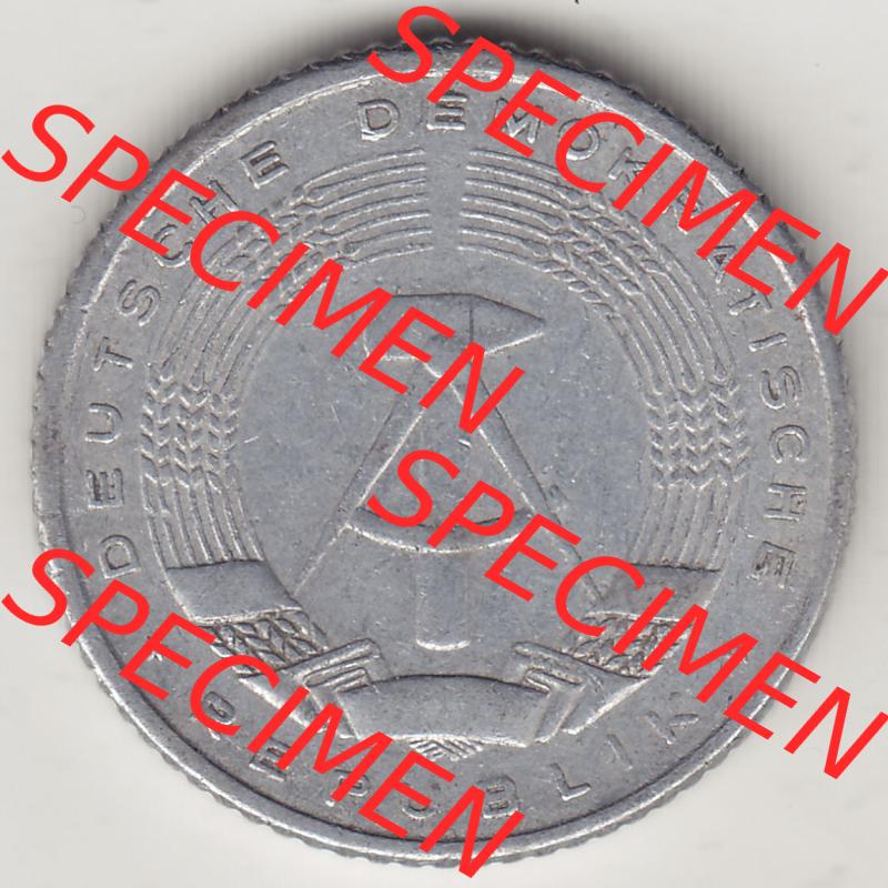 Münzen Deutschland DDR 1958-1990, A 50 Pfennig 1958-4 der DDR-Mark. Vorderseite einer 50 Pfennig Münze / Umlaufmünze aus Deutschland der ehemaligen DDR in Europa als Digitales... Sammlung