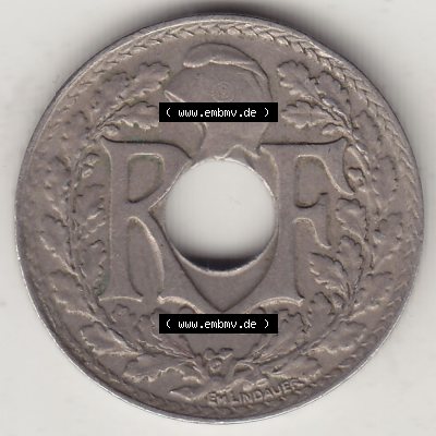 Münzen Frankreich Eurovorläufer, Umlaufmünze vor Euroeinführung 1917-1938, 10 Centimes, 10 CMES EGALITÉ FRATERNITÉ LIBERTÉ 1918-1. Vorderseite... Sammlung