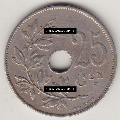 Münzen Belgien Eurovorläufer, Umlaufmünze vor Euroeinführung 1910-1929, 25 Centime - KONINKRIJK BELGIË 1929 (2) Sammlung