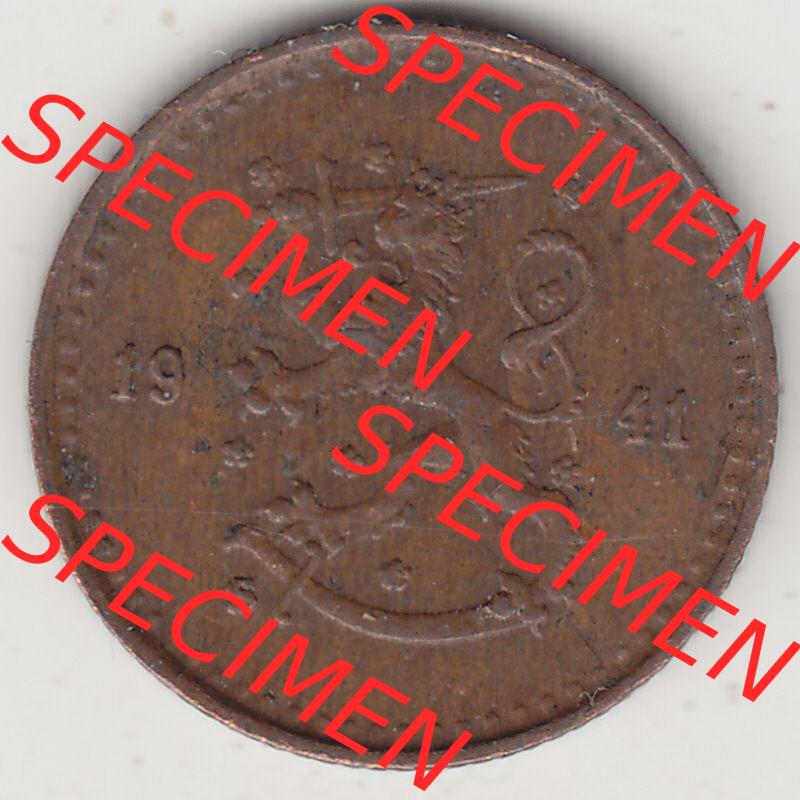 Alte Münzen Finnland, inoffizieller privater Kursmünzensatz / KMS - Zusammenstellung, mit Münze 1940-1943, 25 Penny, Penniä Lupfer 1941-1. Vorderseite... Sammlung