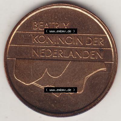 Münzen Niederlande / Netherlands Eurovorläufer, Umlaufmünze vor Euroeinführung 1982-2001, 5 Ct Cent 1993 Königin Beatrix... Sammlung