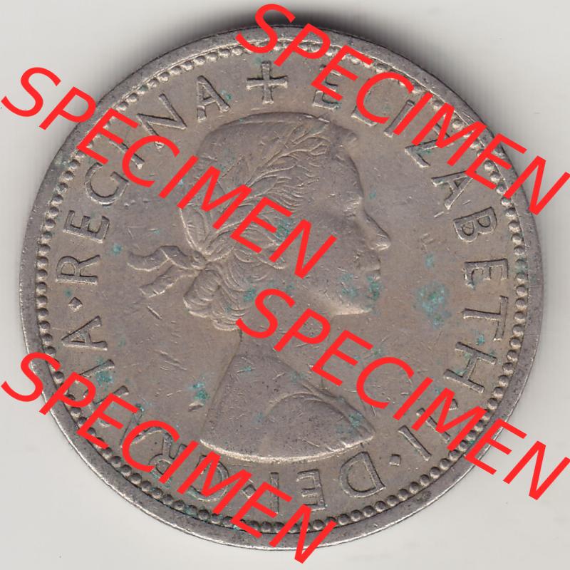Münzen Großbritannien Eurovorläufer, Umlaufmünze vor Euroeinführung 1954-1970, 2 Schilling - Shillings 1966-2. Vorderseite einer Münze aus Großbritannien... Sammlung