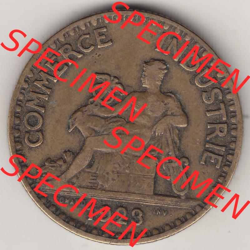 Münzen Frankreich Eurovorläufer, Umlaufmünze vor Euroeinführung 1920-1927, 2 Francs - Franken 1923. Vorderseite einer Münze aus Europa als Digitales Bild /... Sammlung