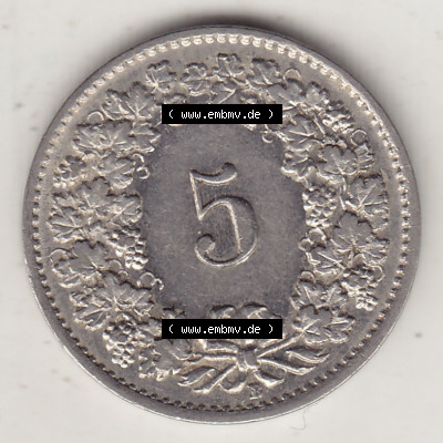 Münzen Schweiz Eurovorläufer, Umlaufmünze 1879-1980, 5 Rappen 1937 Helvetica (2) Sammlung