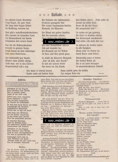 Der wahre Jacob 1908 Satire im deutschen Kaiserreich Nr. 561, 5686, Ballade, Das muss er sitzend leisten Nachts nackt auf kalten... Sammlung