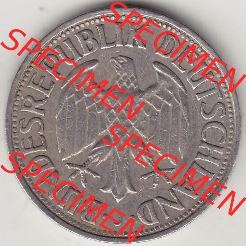 BRD Münzen 1 DM, Umlaufmünze 1950-2001, 1 DM Deutsche Mark, 1971 J-1. Vorderseite der Münze aus Deutschland Sammlung