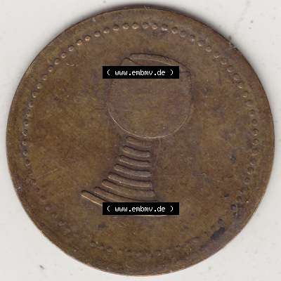 Alte Wertmarken Allgemein Weinmarke Unbekannter Herkunft. Rückseite einer Wertmarke. Das digitale Bild der Wertmarke dürfen... Sammlung