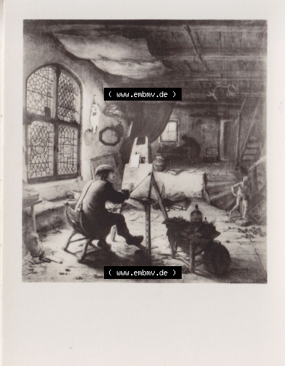 Alte Fotos von Gemälden "Alte Meister"-Galerie Dresden 1972, Der Maler in seiner Werkstatt. Alter und echter original Foto-Abzug... Sammlung