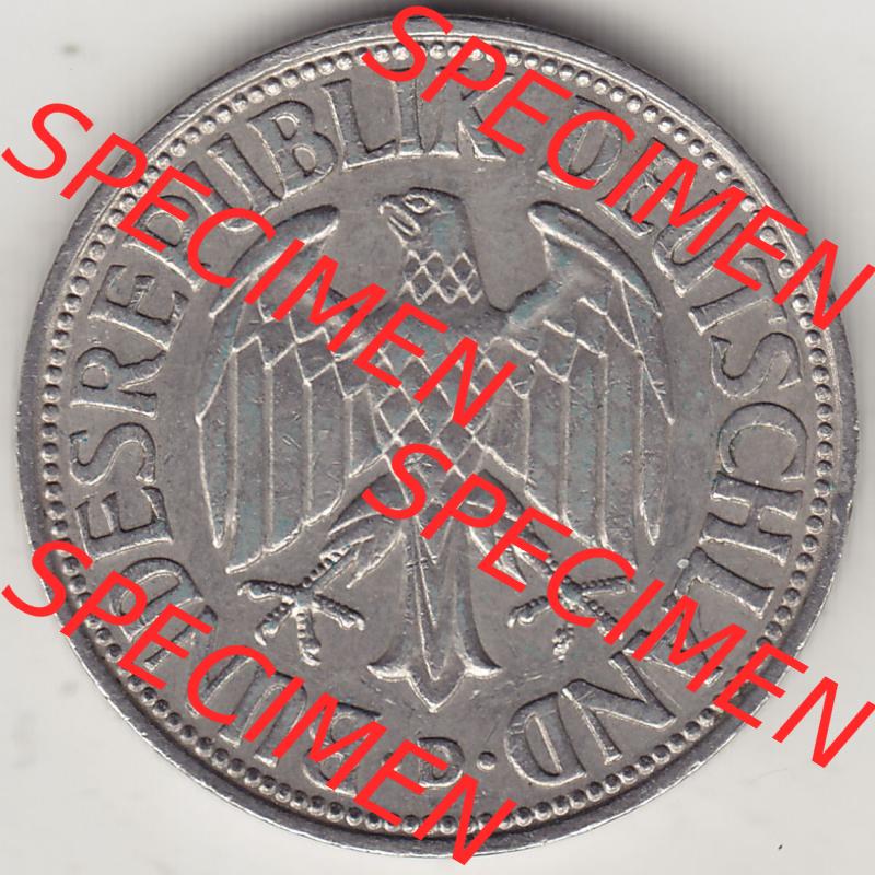 BRD Münzen 1 DM, Umlaufmünze 1950-2001, 1 DM Deutsche Mark, 1969 D-1. Vorderseite der Münze aus Deutschland Sammlung