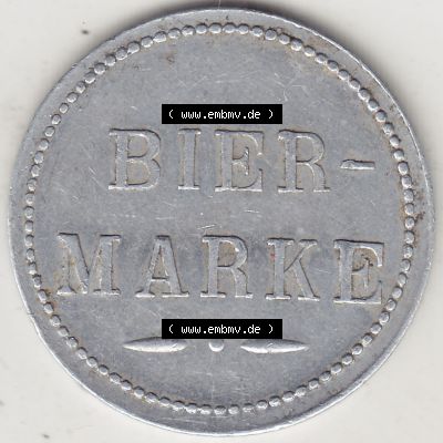 Alte Wertmarken Allgemein Biermarke Tucher-Brauerei Variante II, Zwei Unterstriche. Rückseite einer Wertmarke. Das digitale Bild der Wertmarke dürfen private Sammler für... Sammlung