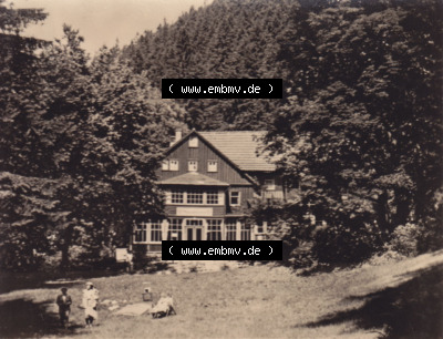 Alte Fotos von Großen Inselsberg in Thüringen HO-Waldgaststätte Massernmühle. Alter und echter original Foto-Abzug aus einer... Sammlung
