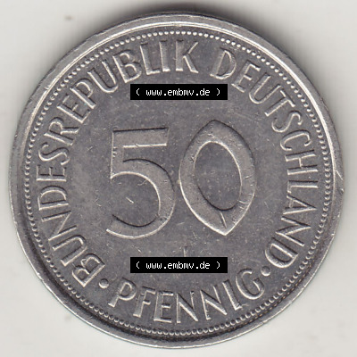 Münzen Deutschland 50 Pfennig der Deutschen Mark 1950-2001, 50 Pfennig 1993 J-1 (2) Sammlung