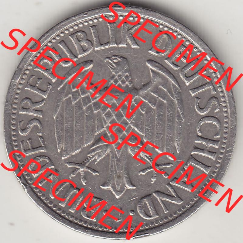 BRD Münzen 1 DM, Umlaufmünze 1950-2001, 1 DM Deutsche Mark, 1963 J-1. Vorderseite der Münze aus Deutschland Sammlung