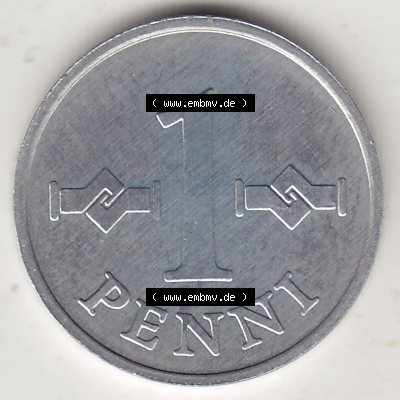 Münzen Finnland / SUOMI Eurovorläufer, Umlaufmünze vor Euroeinführung 1969-1979, 1 Penny, Penni 1976, SUOMEN TASAVALTA (2) Sammlung