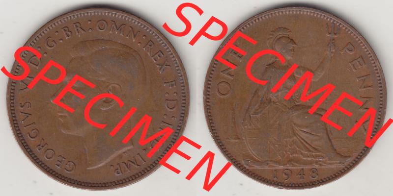 Alte Münzen Großbritannien Eurovorläufer, Umlaufmünze vor Euroeinführung 1937-1948, 1 Penny, One Penny, 1948-1, GEORGIVS VI, D G BR OMN REX... Sammlung
