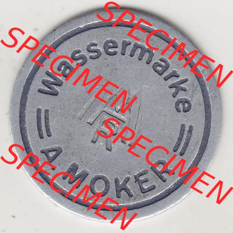Alte Wertmarken Allgemein Wassermarke von A. Moker. Vorderseite einer Wertmarke. Das digitale Bild der Wertmarke dürfen private Sammler für sich und der Nutzung auf der eigenen... Sammlung