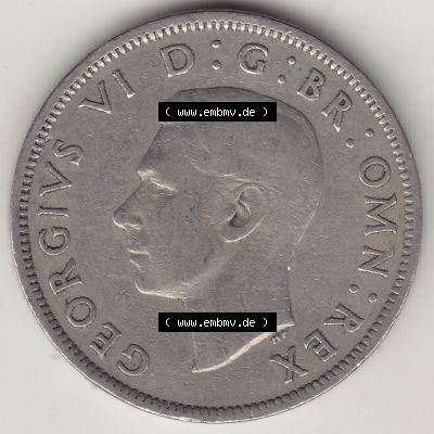 Alte Münzen Großbritannien Eurovorläufer, Umlaufmünze vor Euroeinführung 1949-1951, 2 Schilling, Shillings (Florin) 1949-2, George VI,... Sammlung