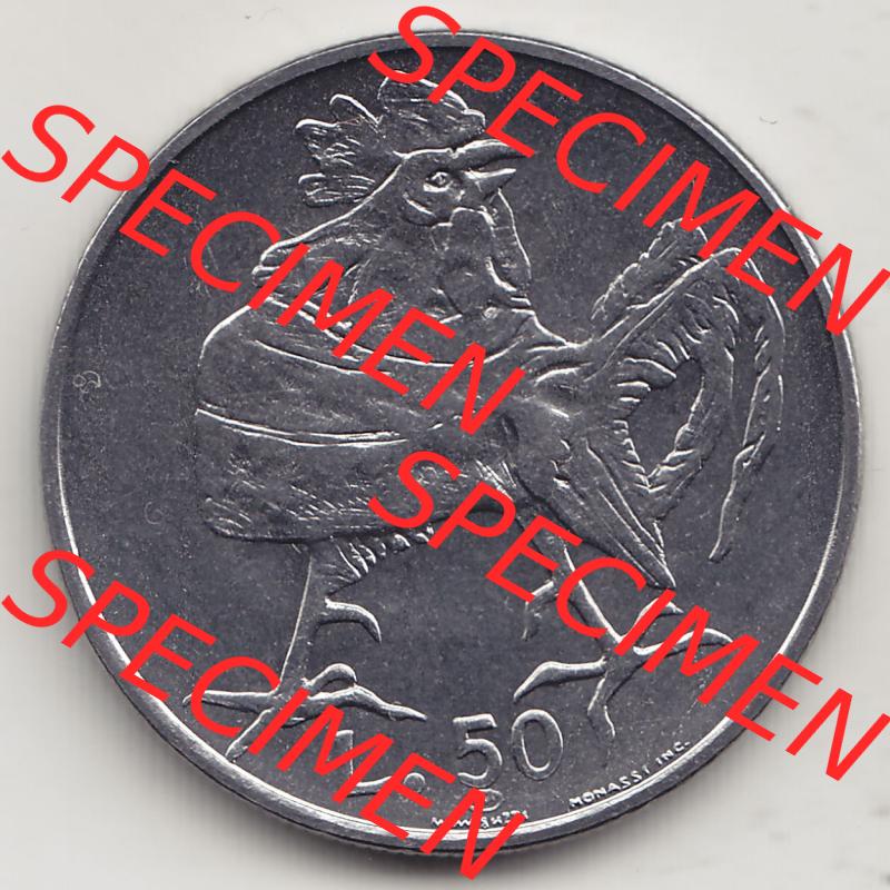 Aus offiziellen Münzensatz / KMS 1974 San Marino vor Euro 1974-1974, 50 Lire, L.50 MINGUZZI MONASSI INC. (2) Sammlung